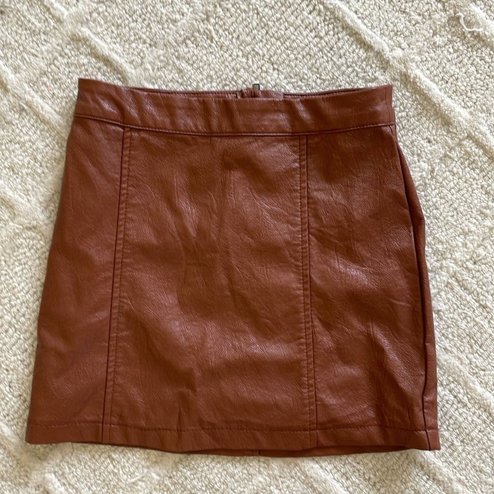 Fall Pleather Art Class skirt